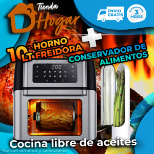 Freidora de Aire 10L + Conservador de Alimentos