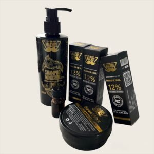 3 Minoxidil 12 + Shampoo + Cera + Aceite + Envio