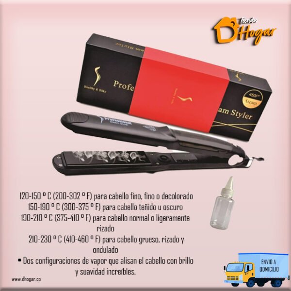 Plancha Cabello Vapor Profesional - Image 7