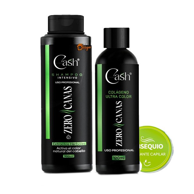 Shampoo Zero Canas Cash + Colageno ultracolor + exfoliante obsequio