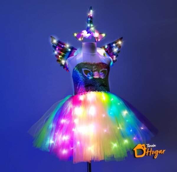 Combo Fantasía Brillante: Disfraz Unicornio, Angel, Blanca Nieves, Hadita del Arcoíris, Merlina, Hadita Celeste Luminosa - Image 2