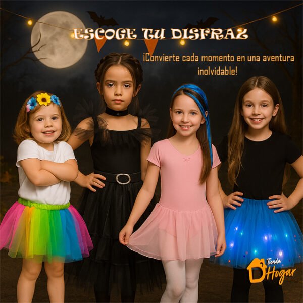 Combo Fantasía Brillante: Disfraz Unicornio, Angel, Blanca Nieves, Hadita del Arcoíris, Merlina, Hadita Celeste Luminosa - Image 11