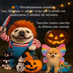 Disfraces Chucky, Mariposa, Murcielago, Angel negro y Navideño