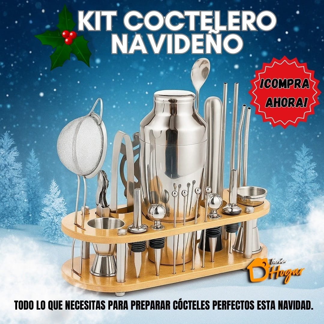 Kit de Coctelería Profesional – 23 Piezas con Soporte de Bambú - Image 2