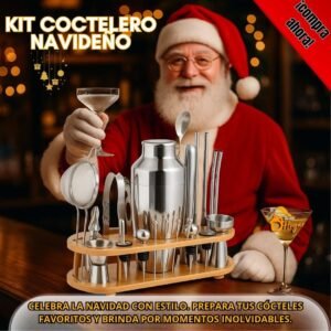 Kit de Coctelería Profesional – 23 Piezas con Soporte de Bambú
